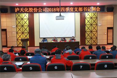 瀘天化股份公司黨委召開四季度支部書記例會(huì)